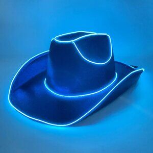 LED Light Up Cowboy Hat Cowgirl Hat for Halloween, Christmas, Party,